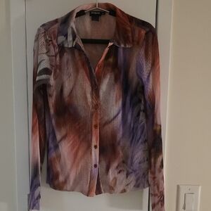 Desigual semi sheer Button-Down Shirt